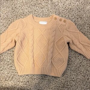 Cozy Cable Knit Sweater - Beige